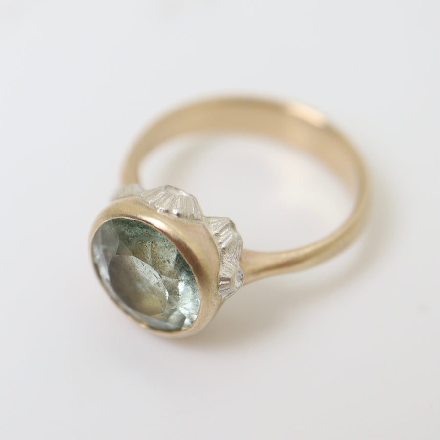 Saline Tides Aquamarine Ruthie B. Ring with Barnacles