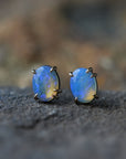 Coober Pedy opal studs by Hannah Blount Jewelry