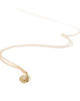 full necklace view: gold rose pendant necklace