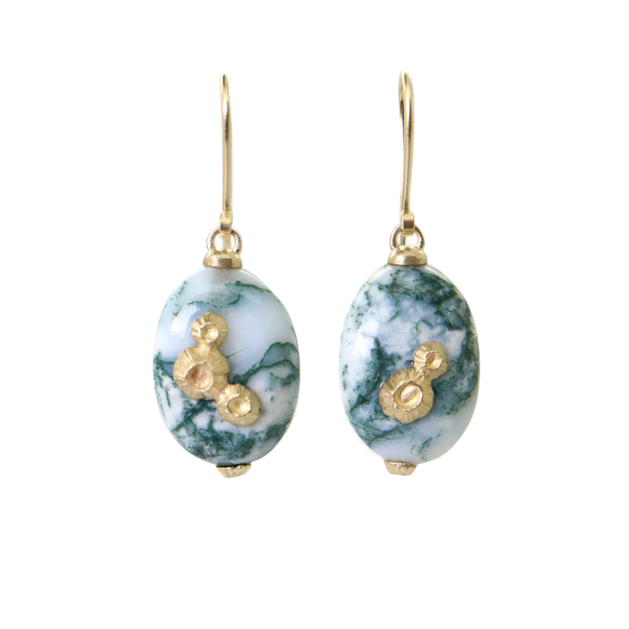 Indian opals with gold barnacles by Hannah Blount Jewelry