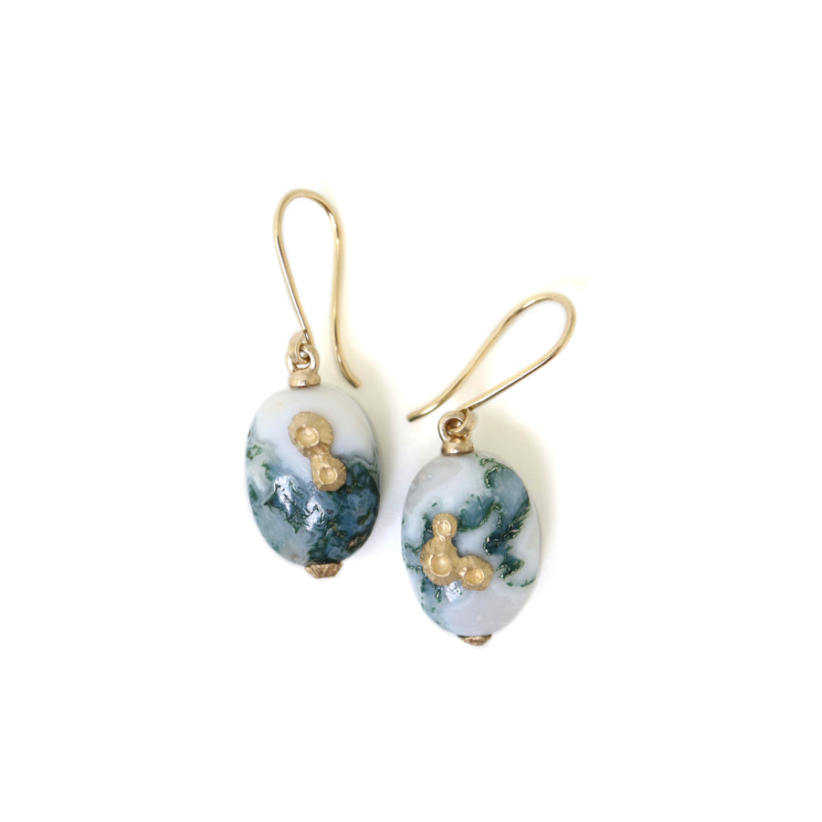 Indian opals with gold barnacles by Hannah Blount Jewelry