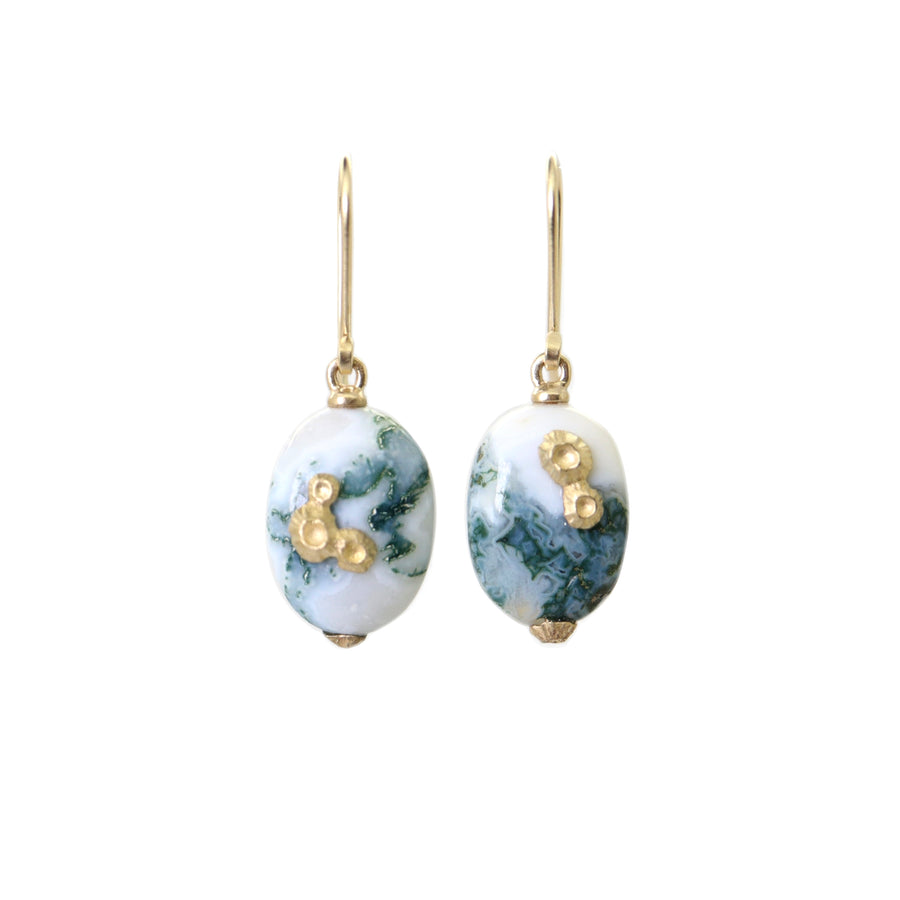 Indian opals with gold barnacles by Hannah Blount Jewelry