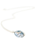 Indian opal necklaces with silver chain and barnacles by Hannah Blount