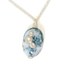 Indian opal necklaces with silver chain and barnacles by Hannah Blount