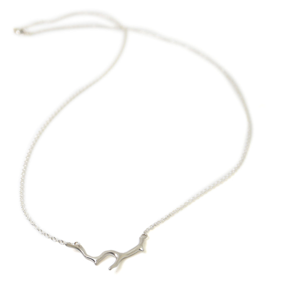 Branch Coral Ruthie B. Necklace on white background.