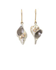 Shell earrings with diamond barnacles - Hannah Blount