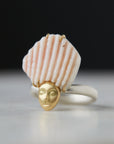 Lunar Halo Shell Cameo Ring