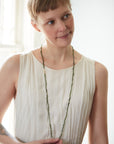 Green Tourmaline beaded necklace by Hannah Blount