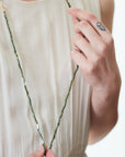 Green Tourmaline beaded necklace by Hannah Blount