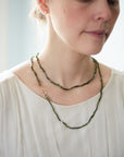 Green Tourmaline beaded necklace by Hannah Blount