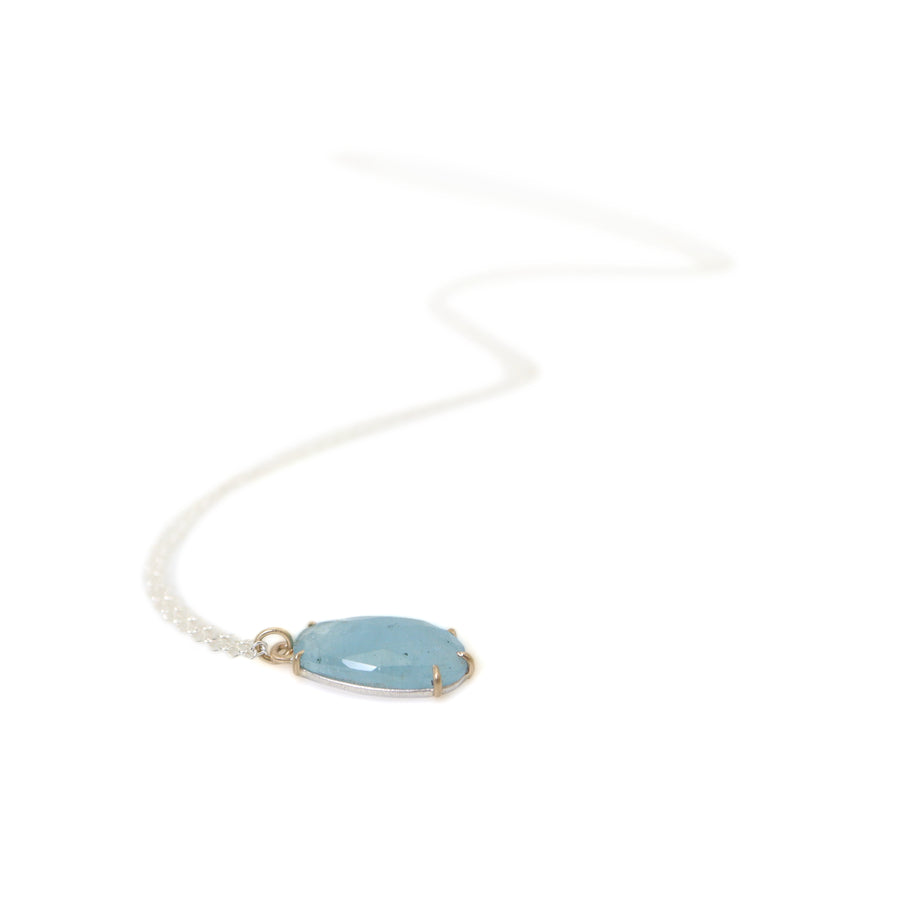 Aquamarine vanity necklace by Hannah Blount