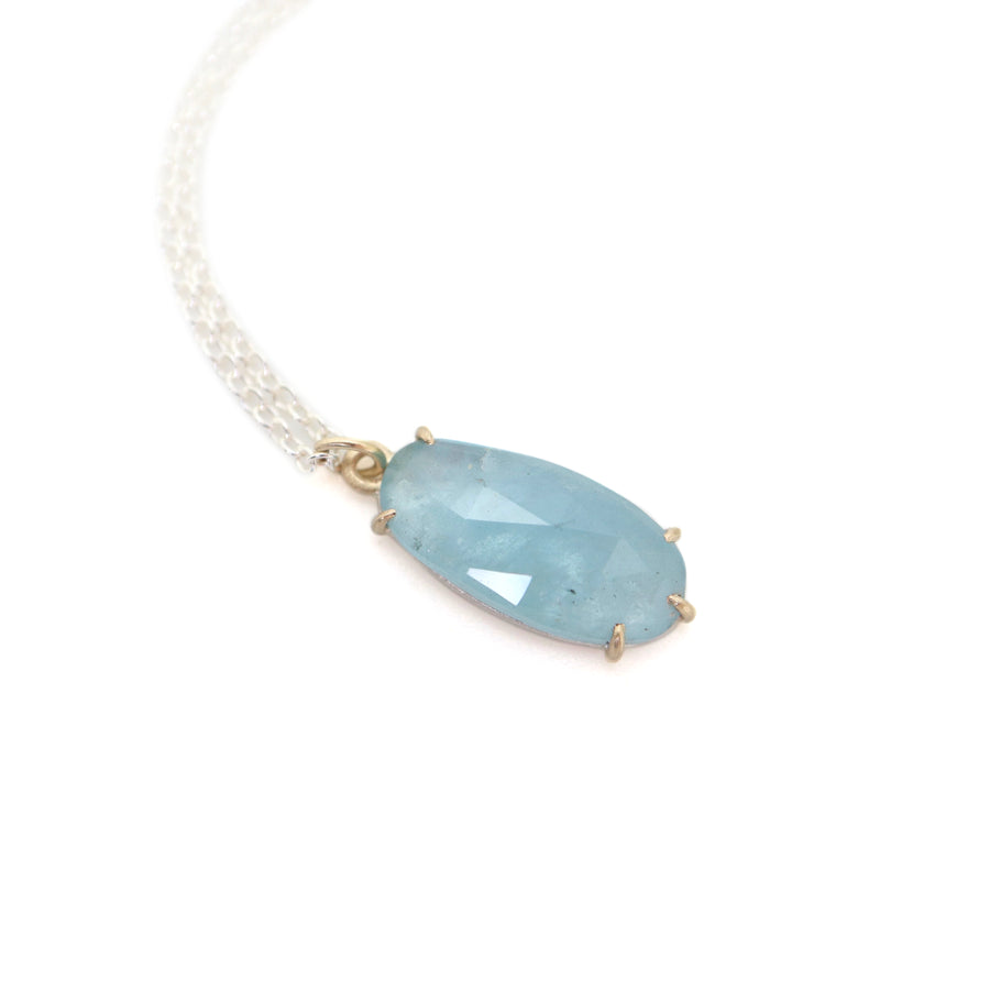 Aquamarine vanity necklace by Hannah Blount