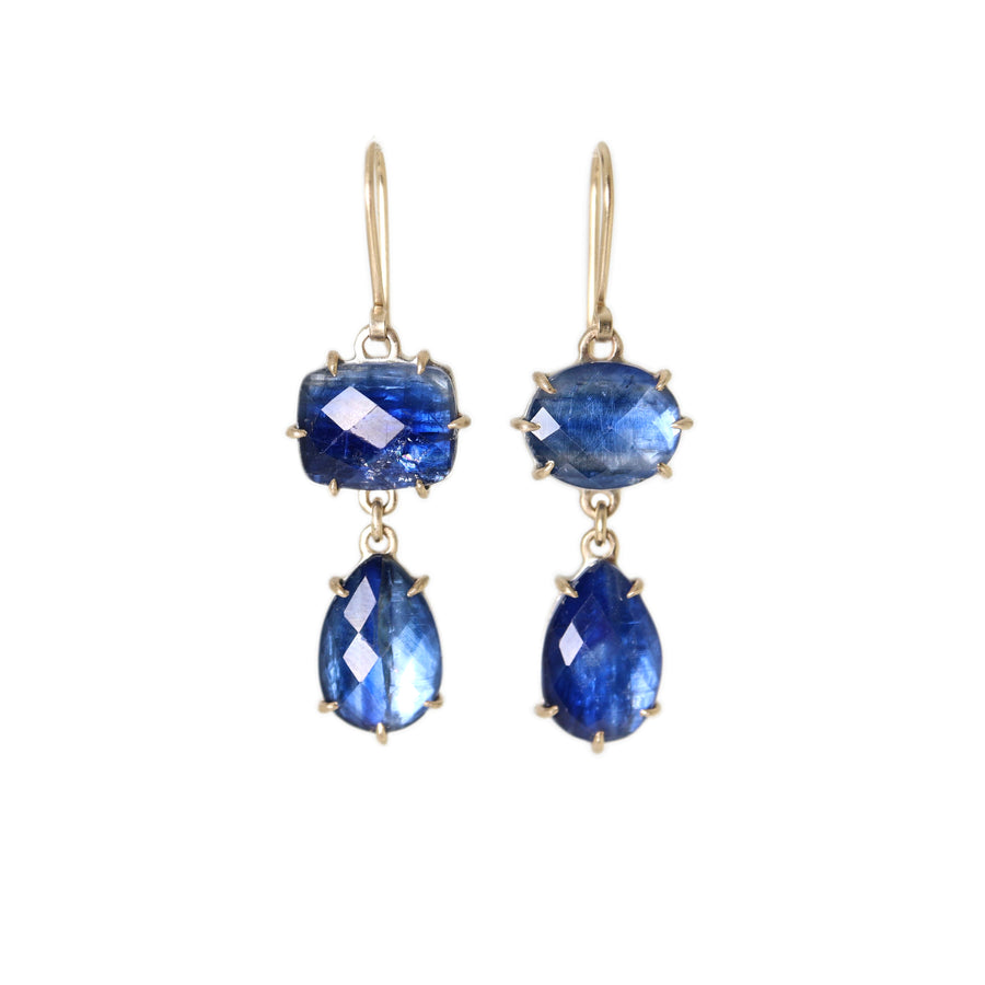 Blue tourmaline drop earrings by Hannah Blount