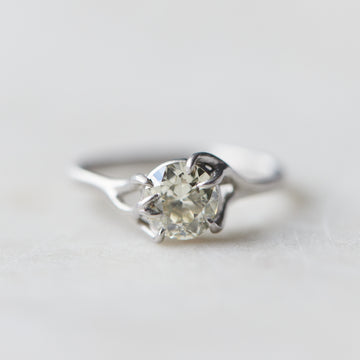 Diamond platinum branch ring