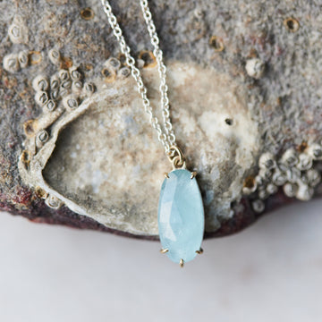 Aquamarine vanity necklace by Hannah Blount