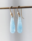 Kalmus Shore Aquamarine Scallop Shell Ruthie B. Earrings