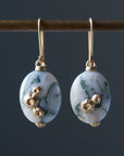 Indian opals with gold barnacles by Hannah Blount Jewelry