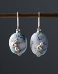 Indian opals with silver barnacles by Hannah Blount Jewelry