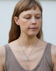 Indian opal necklaces with oxidized silver chain and barnacles by Hannah Blount