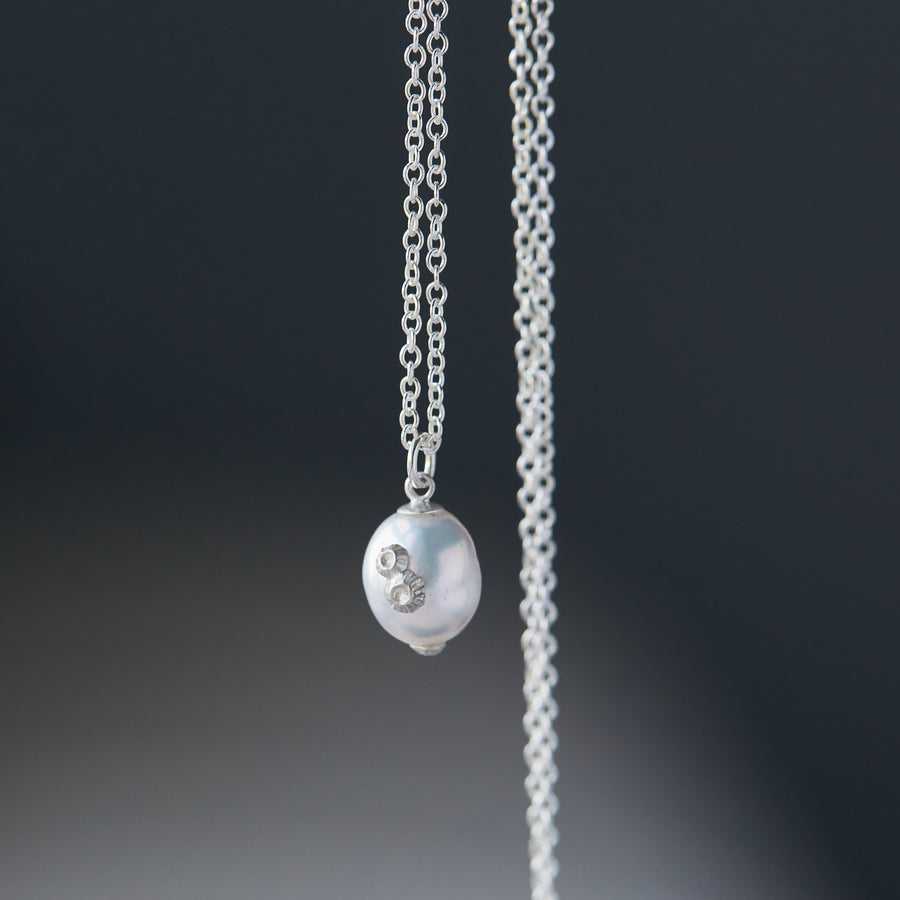 Damona's Glory Baroque Pearl Ruthie B. Necklace with Barnacles