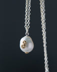 Damona's Glory Baroque Pearl Ruthie B. Necklace with Barnacles