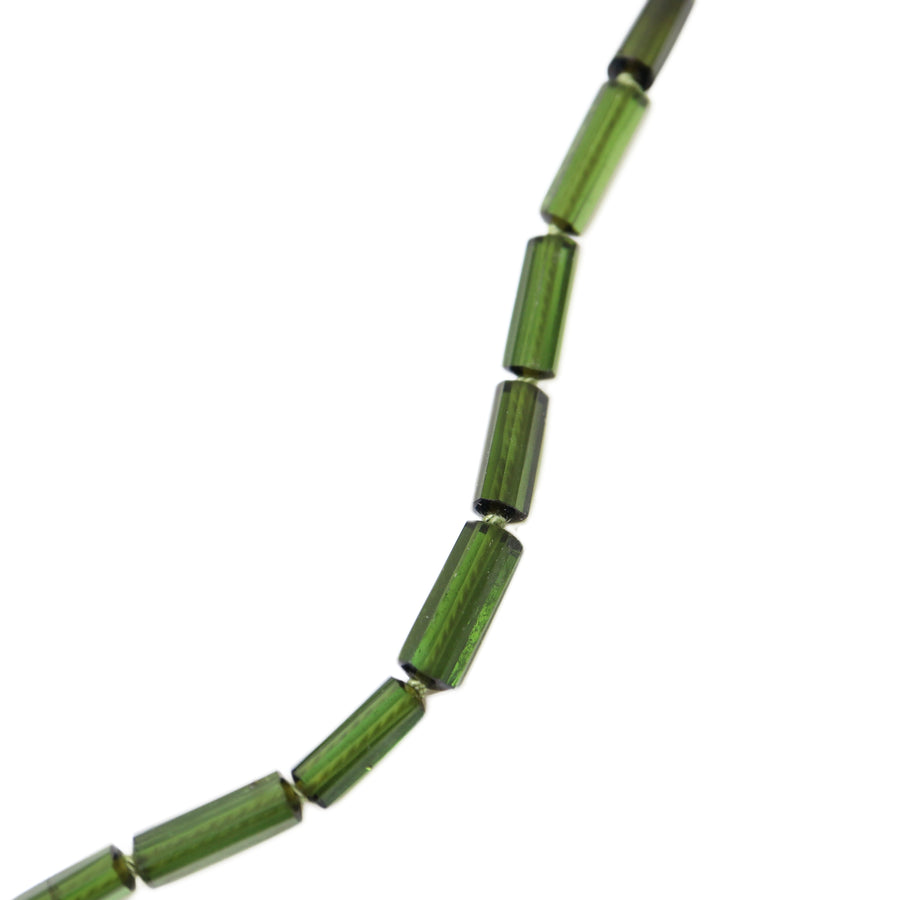 Green tourmaline strand with gold clasp by Hannah Blount