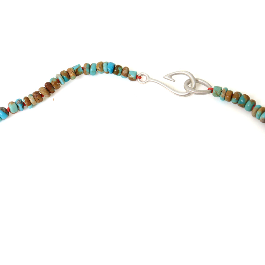 Kingman Turquoise strand with silver clasp by Hannah Blount