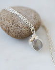 Moon snail shell necklace with diamond barnacles - Hannah Blount