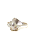 Whelk shell ring with diamond barnacles - Hannah Blount