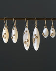 Mother of pearl earrings with barnacles - Hannah Blount