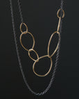 Chain necklace - oxidized silver and 14k gold - Hannah Blount