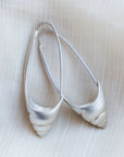 Sea snail hoops - bright silver - Hannah Blount