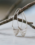 Sea snail hoops - bright silver - Hannah Blount