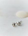 silver barnacle studs by Hannah Blount