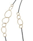 Silver and gold egg loop necklace - Hannah Blount