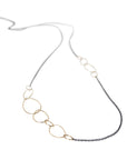 Silver and gold egg loop necklace - Hannah Blount