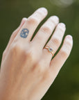 Water Sapphire + Diamond Vanity Ring-Hannah Blount Jewelry