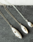 Mother of Pearl Necklace with Barnacles-Hannah Blount Jewelry