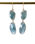 Pollux Aquamarine Vanity Earrings-Hannah Blount Jewelry