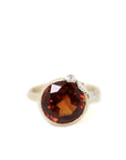 Red Sea Garnet Ruthie B. Ring with Diamonds-Hannah Blount Jewelry