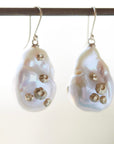 Grand Pearl Ruthie B. Earrings with Barnacles-Hannah Blount Jewelry