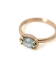 Water Sapphire + Diamond Vanity Ring-Hannah Blount Jewelry