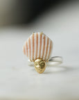 Lunar Halo Shell Cameo Ring-Hannah Blount Jewelry